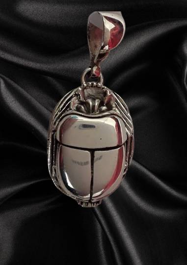 Sterling Silver Scarab Pendant image 0